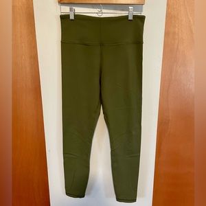 Athleta ultra high rise elation 7/8 olive legging tight; women’s size med tall